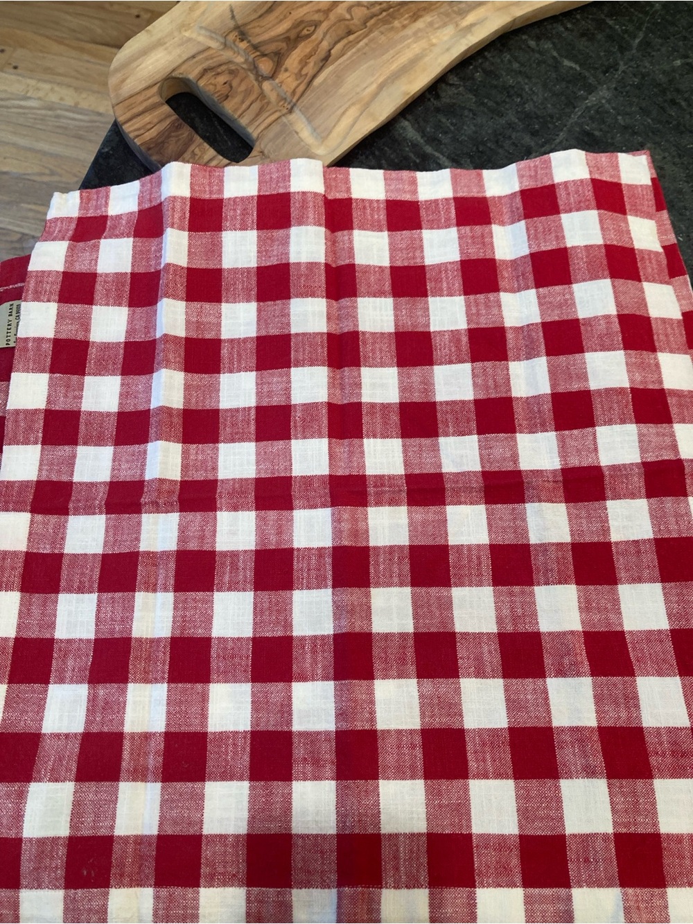 Pottery Barn Baxter Gingham Cotton Napkins Set 5 Red White Picnic - Picture 4 of 10